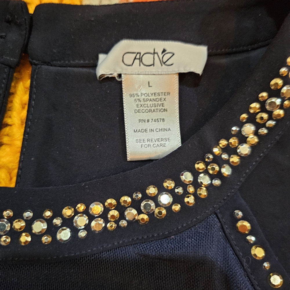 Cache Studded Blouse Sz Large - Picture 2 of 3